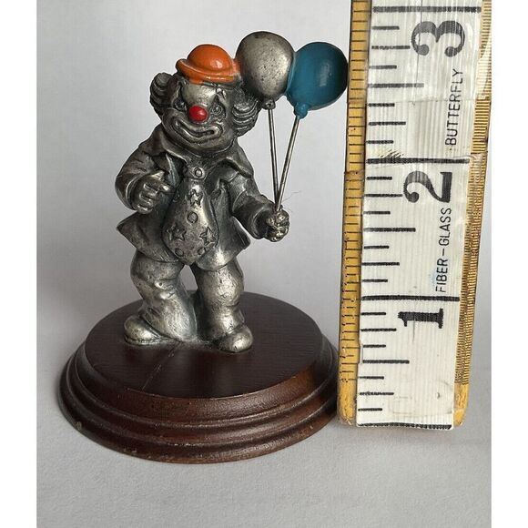 vtg George Good Judy Talbo Silver Cast Pewter Circus Clown With Balloons ~ 3” - Picture 6 of 8